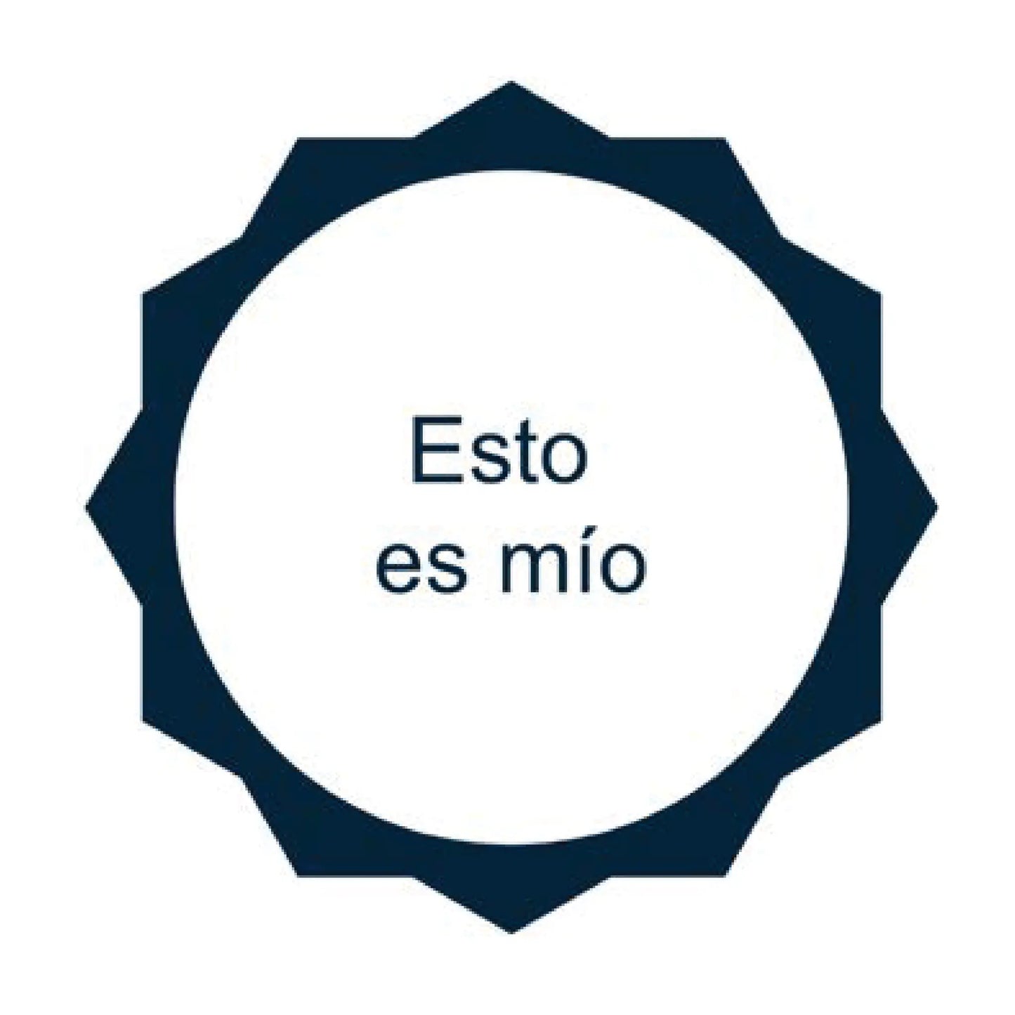 DropTag Circular Azul con Bordes en Picos