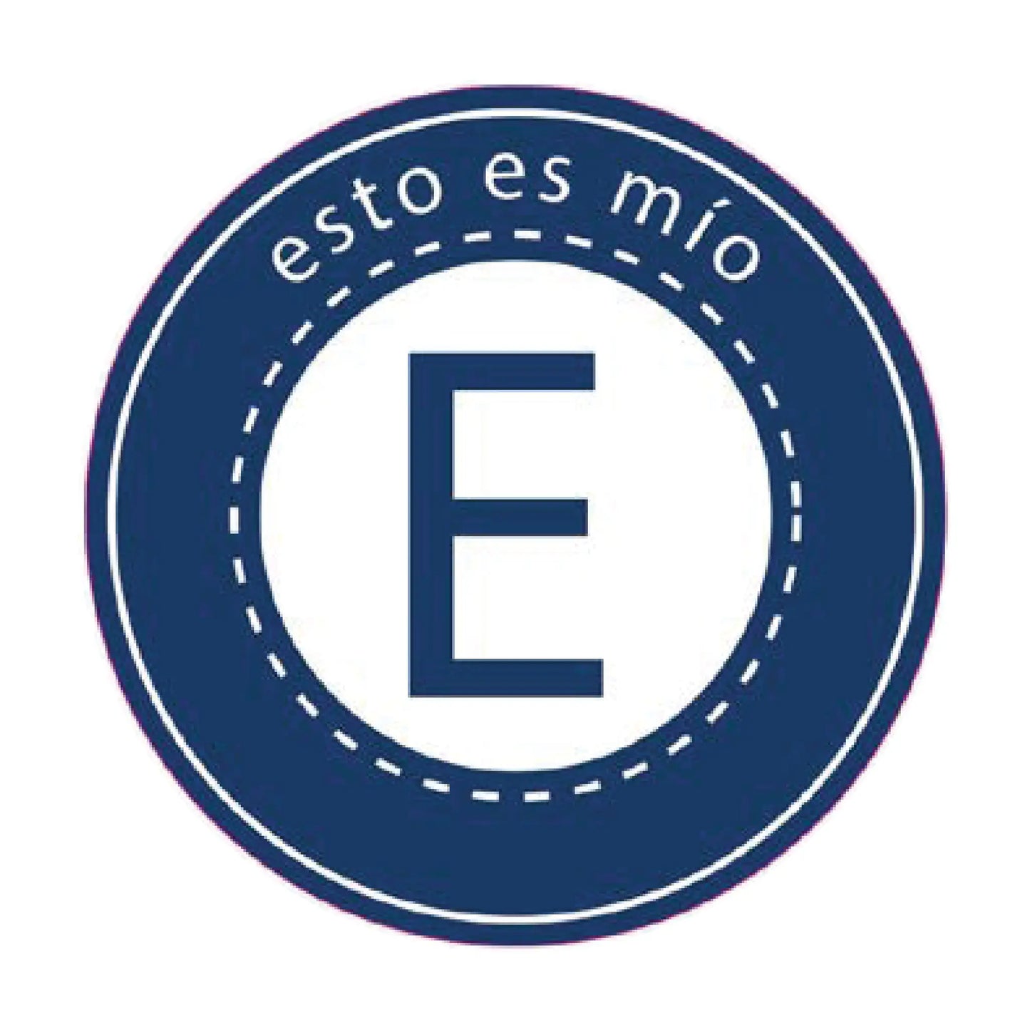 Droptag Circular Azul con Inicial